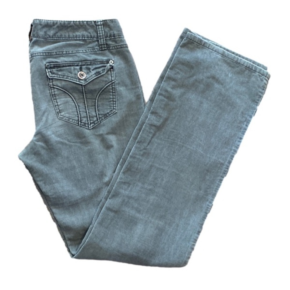 Ann Taylor Loft Gray Slim Boot Corduroy Flare Jeans with Pockets | Size 8L